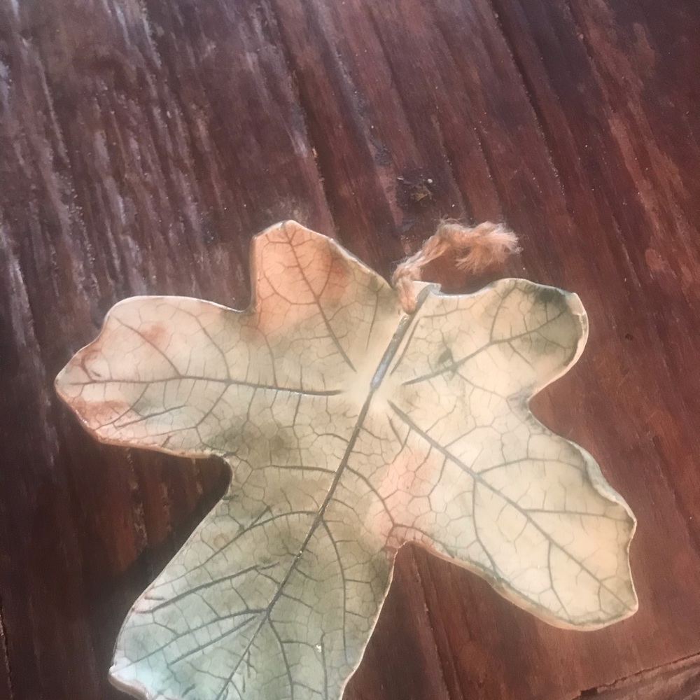❗️SOLD ❗️Custom Gallery Handmade Leaf in Pottery